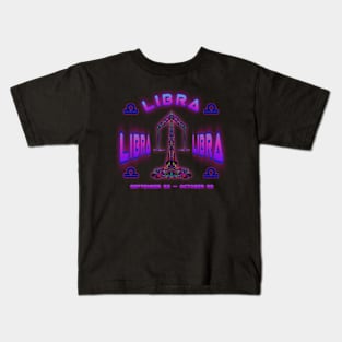 Libra 7a Black Kids T-Shirt